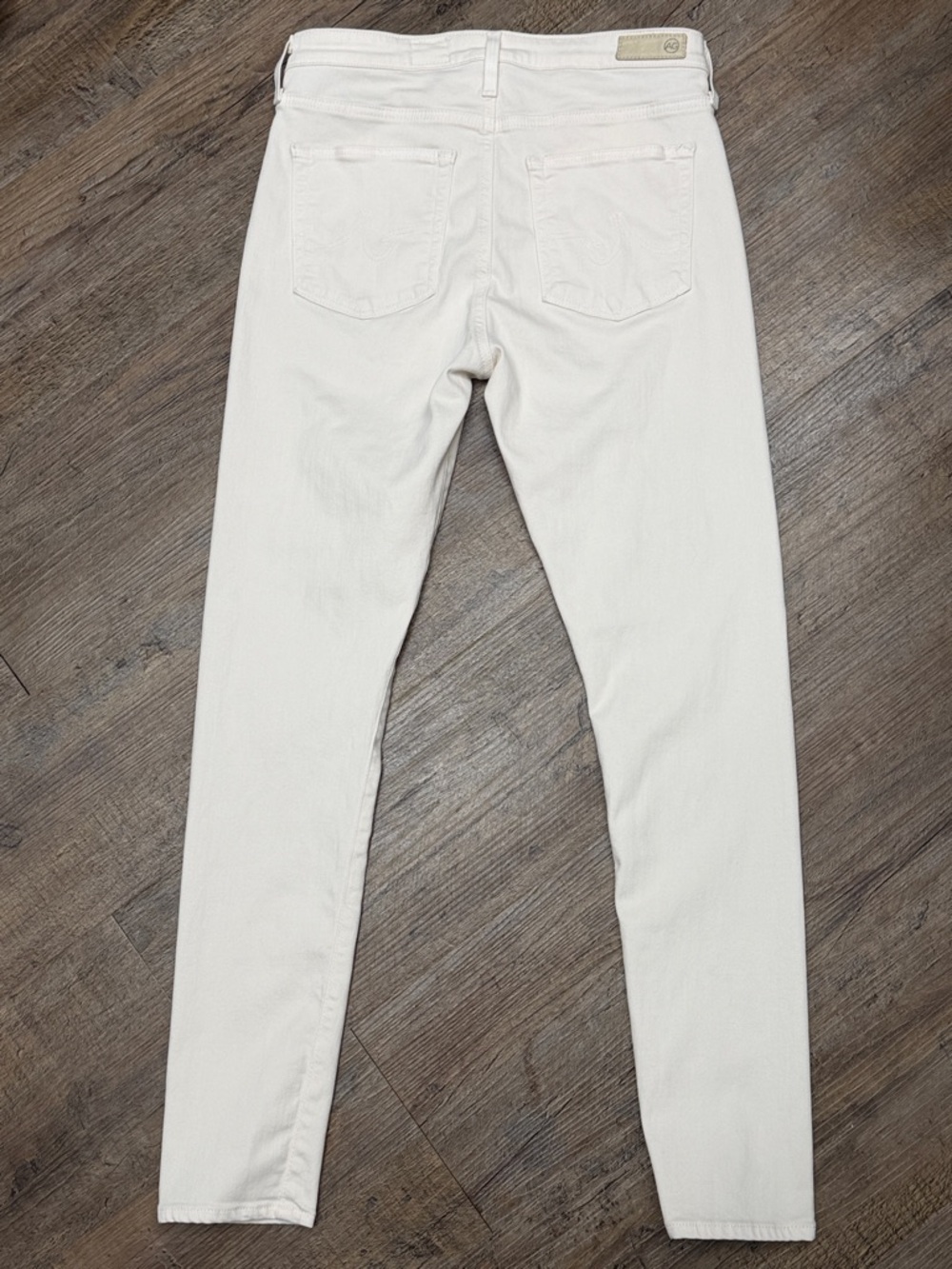 AG women’s Farrah Ankle Seamless Off-White high rise skinny Jeans size 28 - Picture 12 of 14